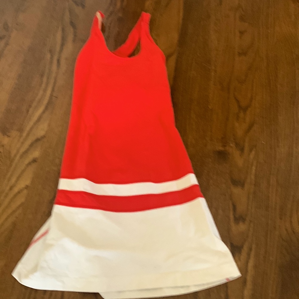 Lulu red and white tennis dress